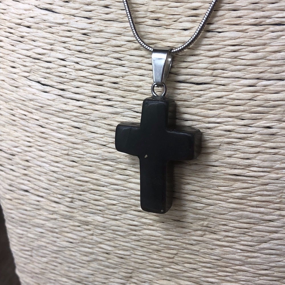 🔥HOT SALE🔥Healing Natural Stone Cross Necklace